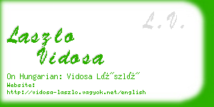 laszlo vidosa business card